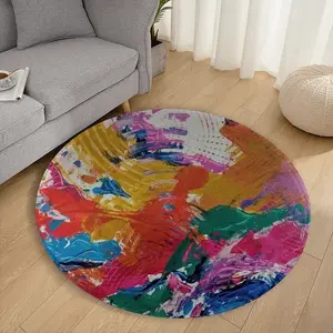 To The Stars Through Difficulties Flannel Mats Carpet (Round)