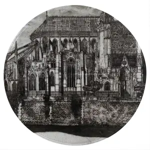 Notre Dame De Paris Flannel Mats Carpet (Round)