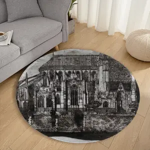 Notre Dame De Paris Flannel Mats Carpet (Round)