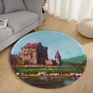 Fantasy Castle Flannel Mats Carpet (Round)