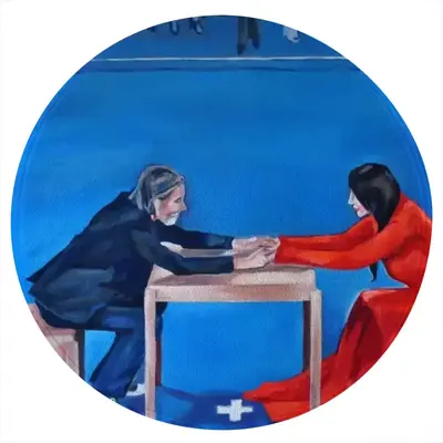 True Story Marina Abramovich And Ulay Flannel Mats Carpet (Round)