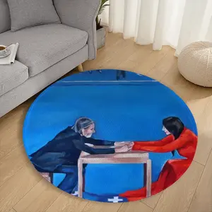 True Story Marina Abramovich And Ulay Flannel Mats Carpet (Round)