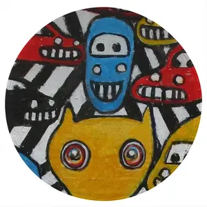 Driving You Mad Flannel Mats Carpet (Round)