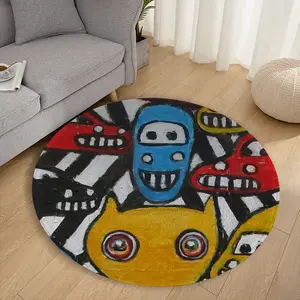 Driving You Mad Flannel Mats Carpet (Round)