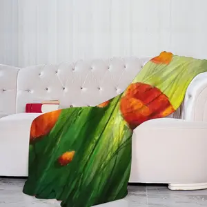 The Sunshine Poppies Microfiber Blanket