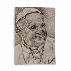 Pope Francis Portrait Microfiber Blanket