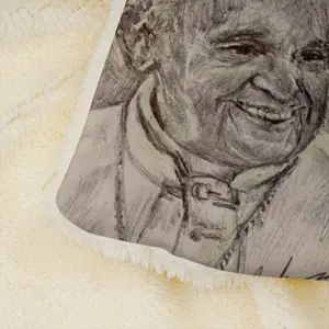 Pope Francis Portrait Microfiber Blanket