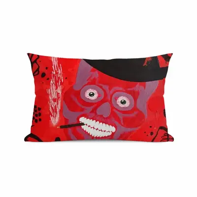 Buenos Dias Amigo - Red Skull Dead Halloween Mexico Muertos Calavera Catrina Polyester Pillow (Rectangle, Multi-Size)