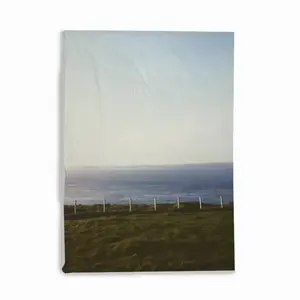 Misty View Of The Orkneys From Duncansby Head Microfiber Blanket