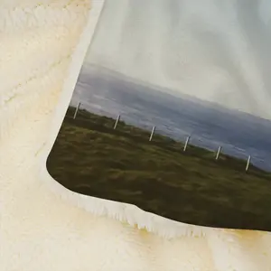 Misty View Of The Orkneys From Duncansby Head Microfiber Blanket