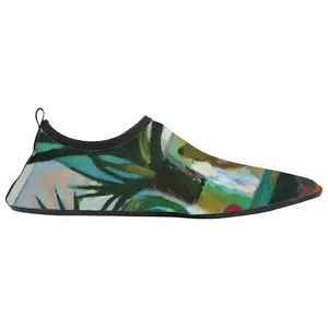 Men A Large Window Sill With Flowers Diving Beach Shoes