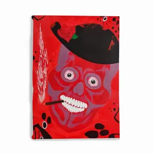 Buenos Dias Amigo - Red Skull Dead Halloween Mexico Muertos Calavera Catrina Microfiber Blanket