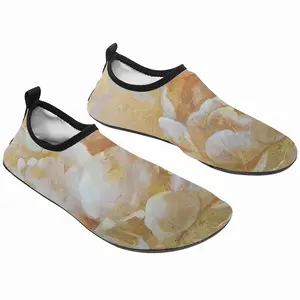 Men Gold Flower Diving Beach Shoes