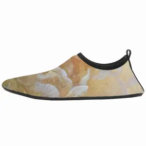 Men Gold Flower Diving Beach Shoes