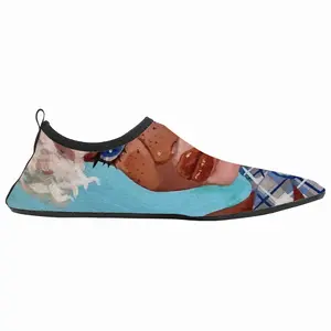 Men White Hair Girl Diving Beach Shoes