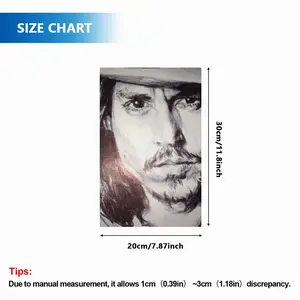 Johnny Depp Portrait Ice Silk Scarf (Kids)