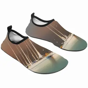 Men Sailboats In Thunderstorm Diving Beach Shoes