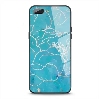 Turquoise Peony OPPO A5-A3S Phone Case