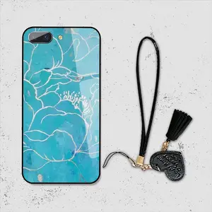 Turquoise Peony OPPO A5-A3S Phone Case