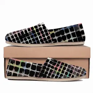 Men Grid (Bleeding) Flat Shoes