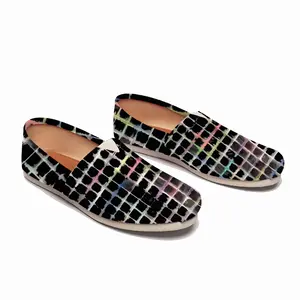 Men Grid (Bleeding) Flat Shoes