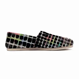 Men Grid (Bleeding) Flat Shoes