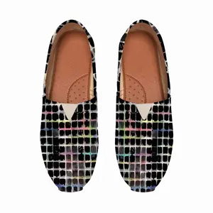 Men Grid (Bleeding) Flat Shoes