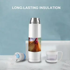 Rooster Stare Down Thermos Cup (17oz/500ml)