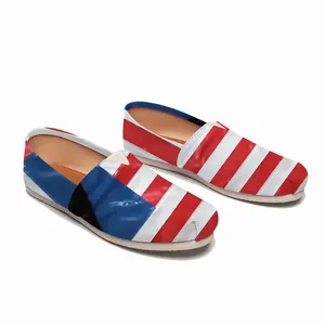 Men Pubic Flag United States Flat Shoes