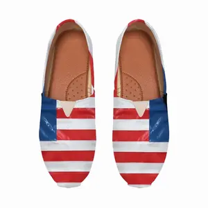 Men Pubic Flag United States Flat Shoes