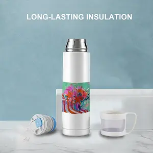 Lilies In A Vase Thermos Cup (17oz/500ml)