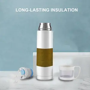 Brushed Medallion Thermos Cup (17oz/500ml)