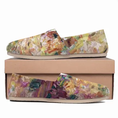 Men Fading Flowers Flat Shoes