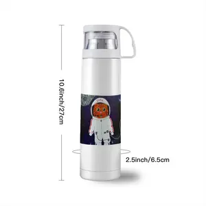 Cat X Cat Space X Galaxy Astronaut Astronomy Animals Thermos Cup (17oz/500ml)