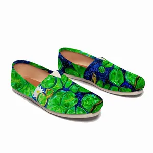 Men Water Lilies On The Blue Lake Flat Shoes