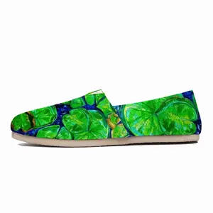 Men Water Lilies On The Blue Lake Flat Shoes