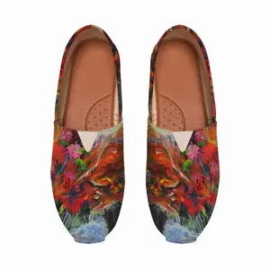 Men Red Jungle Flat Shoes