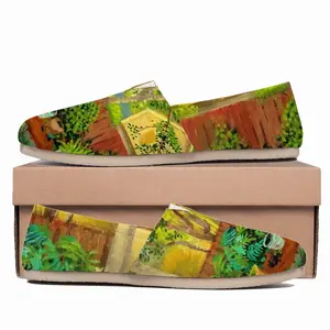 Men Backyard Garden With Yellow House Flat Shoes