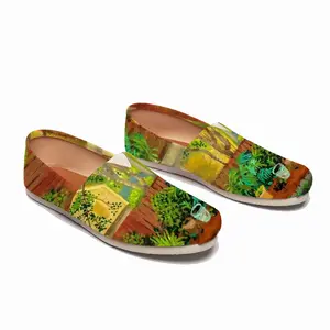 Men Backyard Garden With Yellow House Flat Shoes