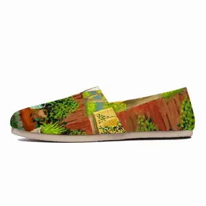 Men Backyard Garden With Yellow House Flat Shoes