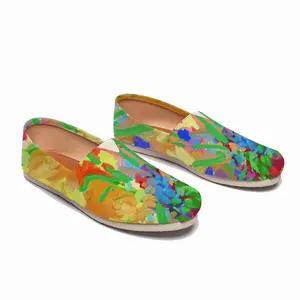 Men Digital Flowers Flat Shoes