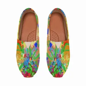 Men Digital Flowers Flat Shoes