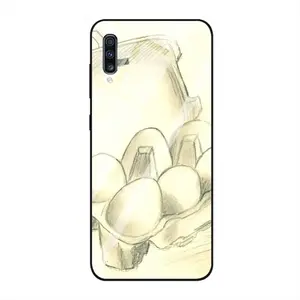 6 Eier Im Karton Six Eggs In The Cardboard Samsung Galaxy A50 Phone Case