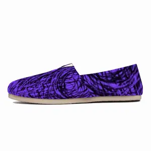 Men Purple Swirl Flat Shoes