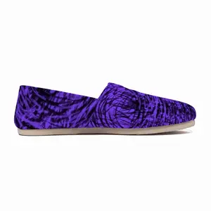 Men Purple Swirl Flat Shoes