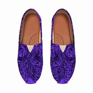 Men Purple Swirl Flat Shoes