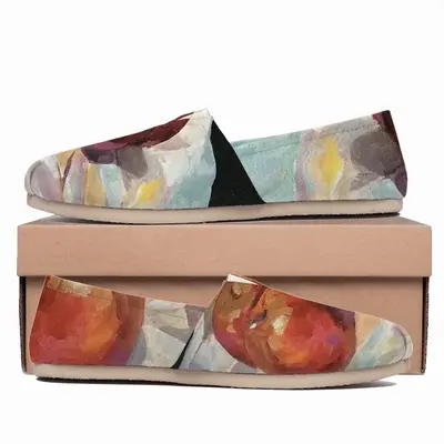 Men Apples On A Table Flat Shoes