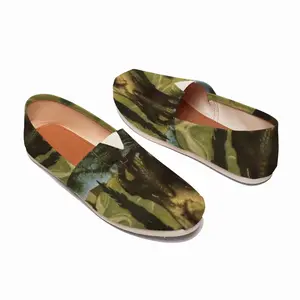 Men Old Olive Flat Shoes