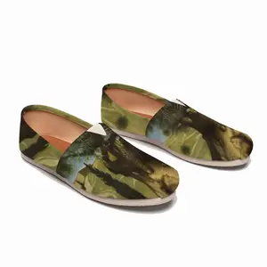 Men Old Olive Flat Shoes