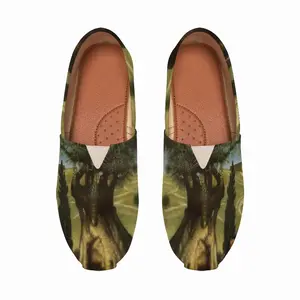 Men Old Olive Flat Shoes